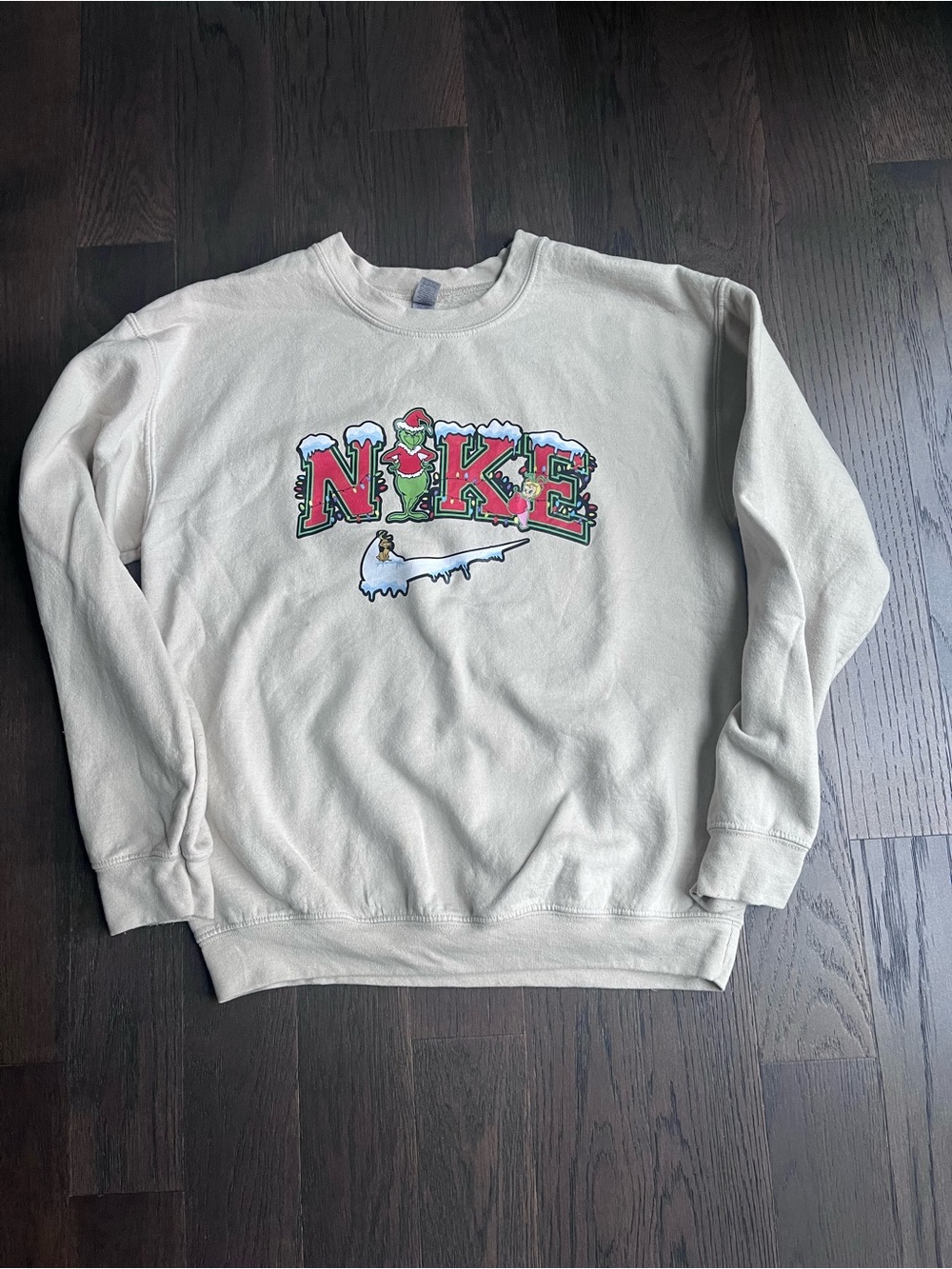 Nike Graphic with Grinch Christmas Crewneck Sweatshirt